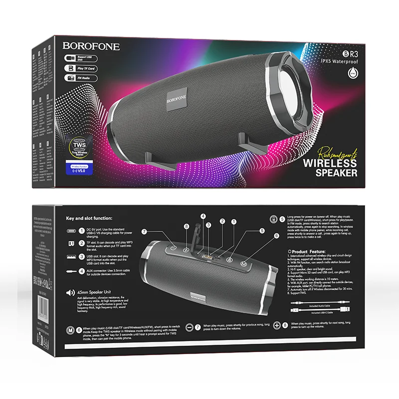 Բարձրախոս  Bluetooth|BOROFONE BR3-սև