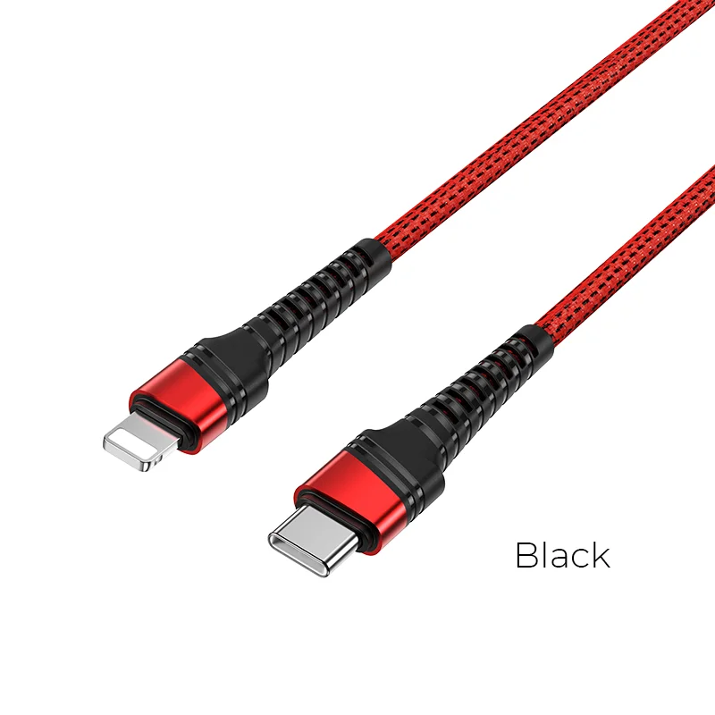 Լիցքավորման Լար Type-C to Lightning | BOROFONE BU21-կարմիր 3