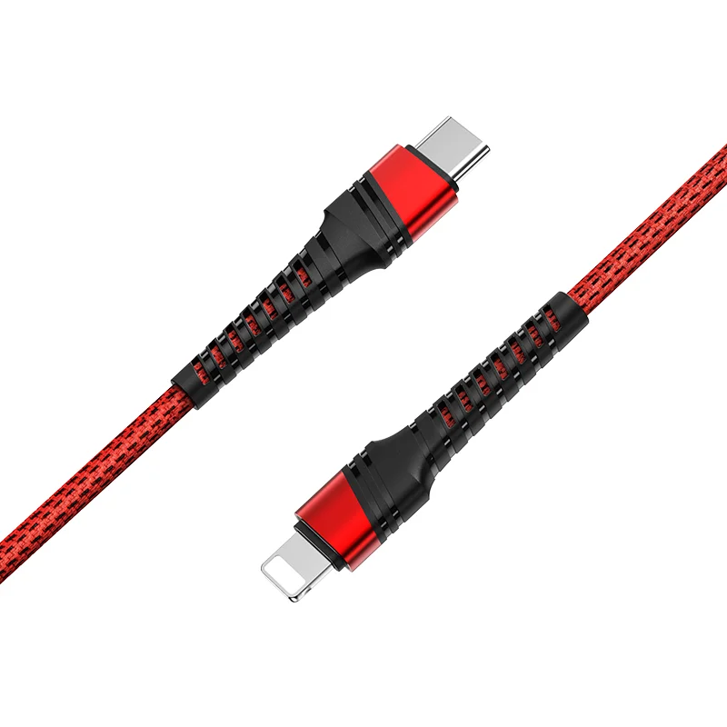 Լիցքավորման Լար Type-C to Lightning | BOROFONE BU21-կարմիր 2