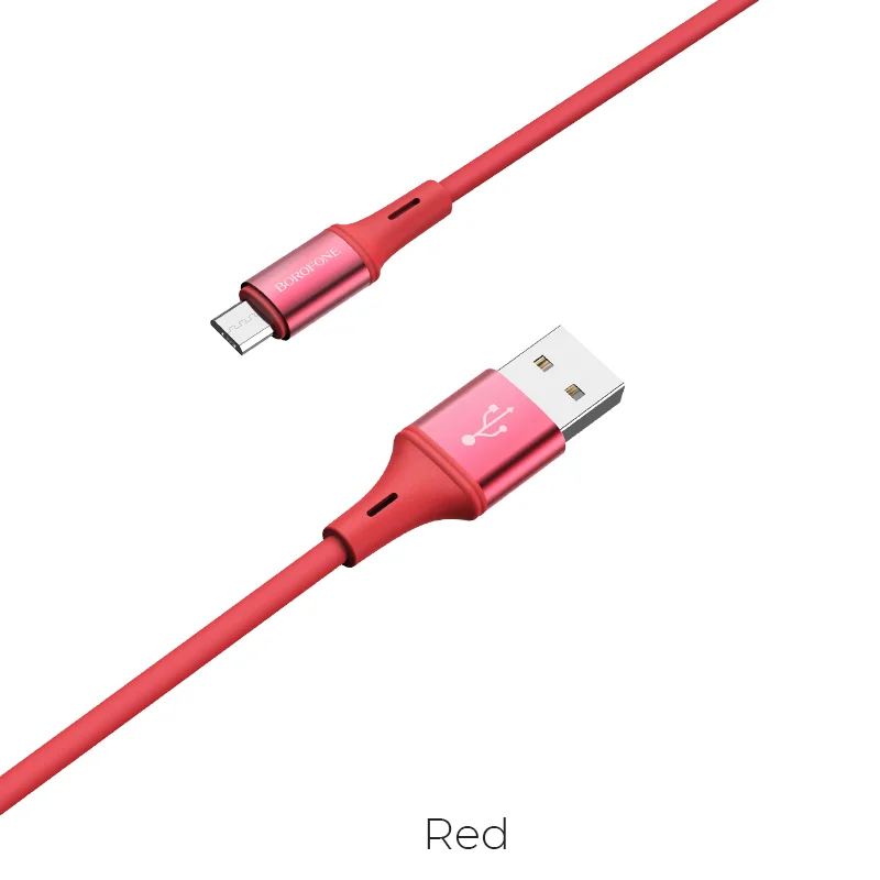 Լիցքավորման Լար Micro-USB | BOROFONE BU24-կարմիր 2
