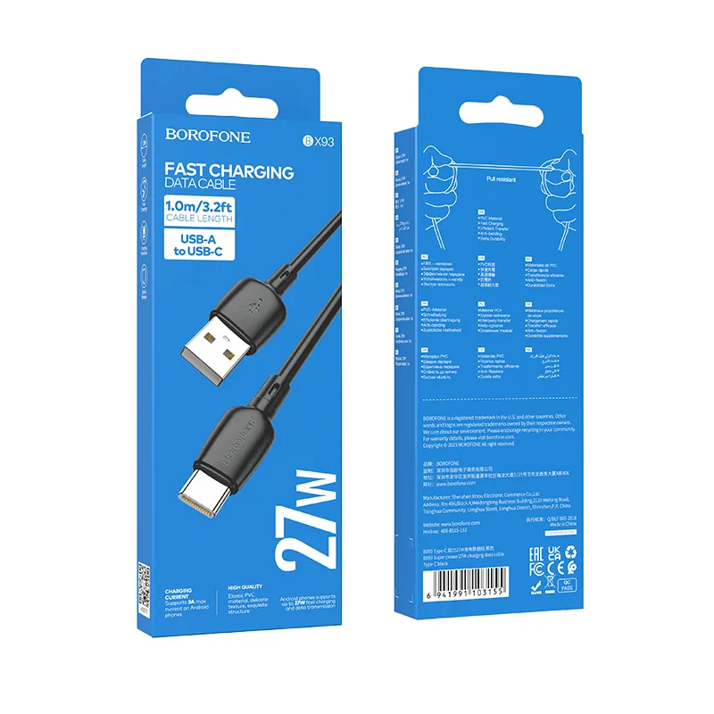 BOROFONE USB BX93 TYPE-C Սև 27W