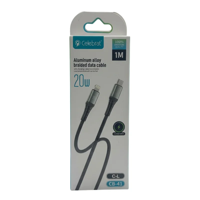 CELEBRAT USB CB-41 TYPE-C TO IOS Սև