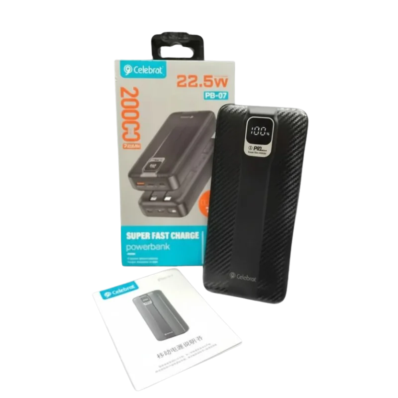 CELEBRAT POWERBANK PB-07 20000mah Սև