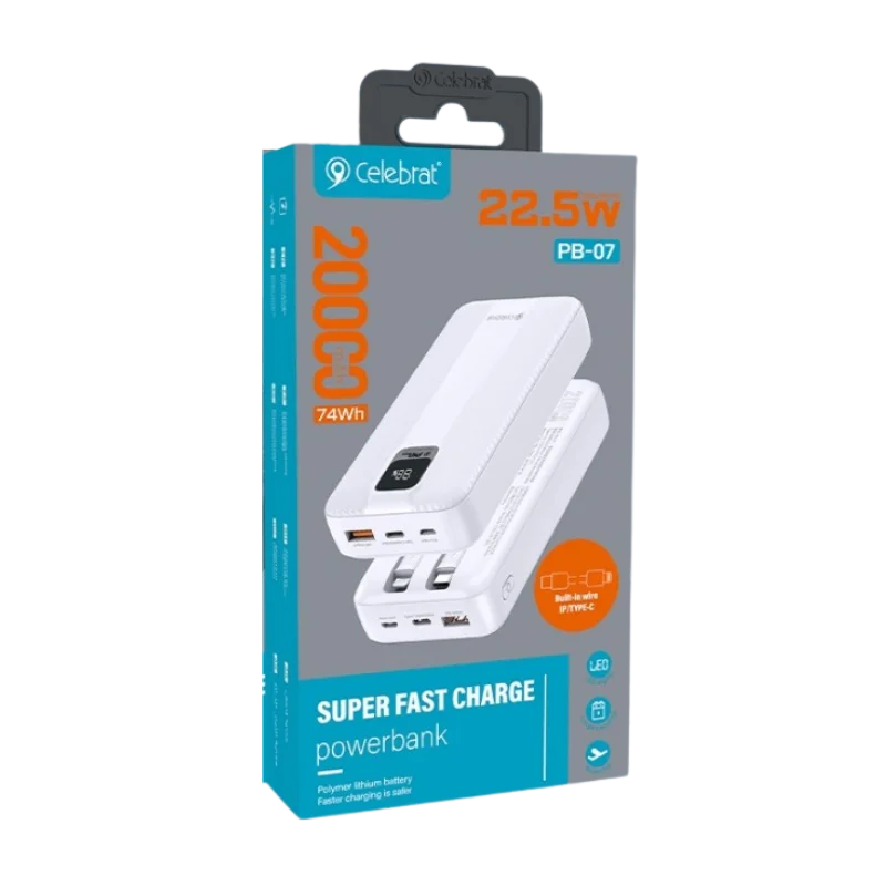 CELEBRAT POWERBANK PB-07 20000mah ՍՊԻՏԱԿ