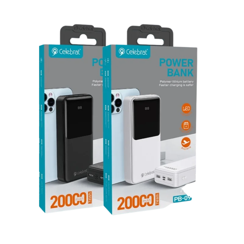 CELEBRAT POWERBANK PB-09 20000mah Սև
