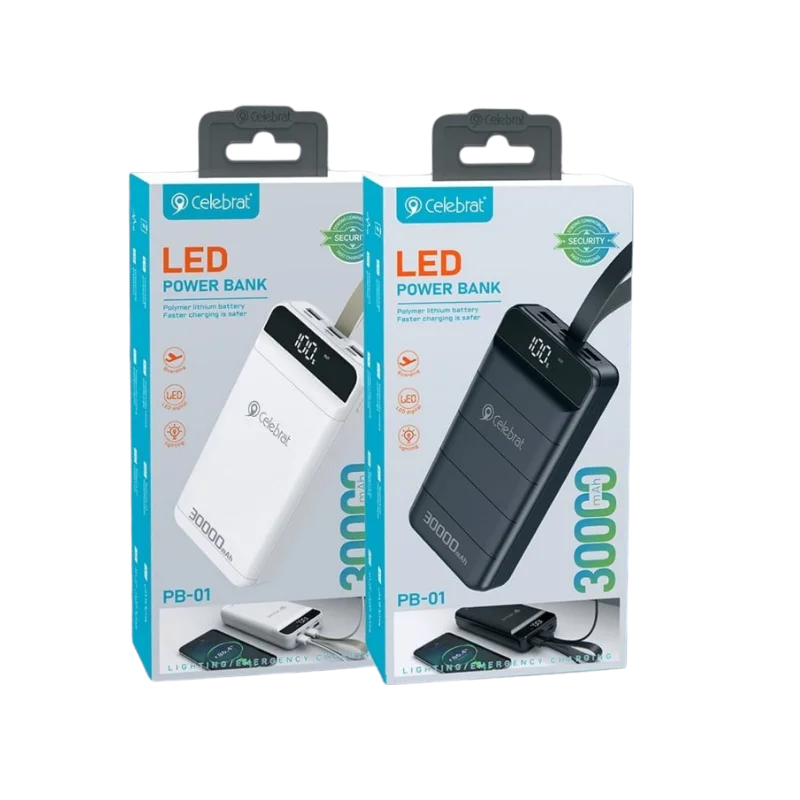 CELEBRAT POWERBANK PB-01 30000mah Սև