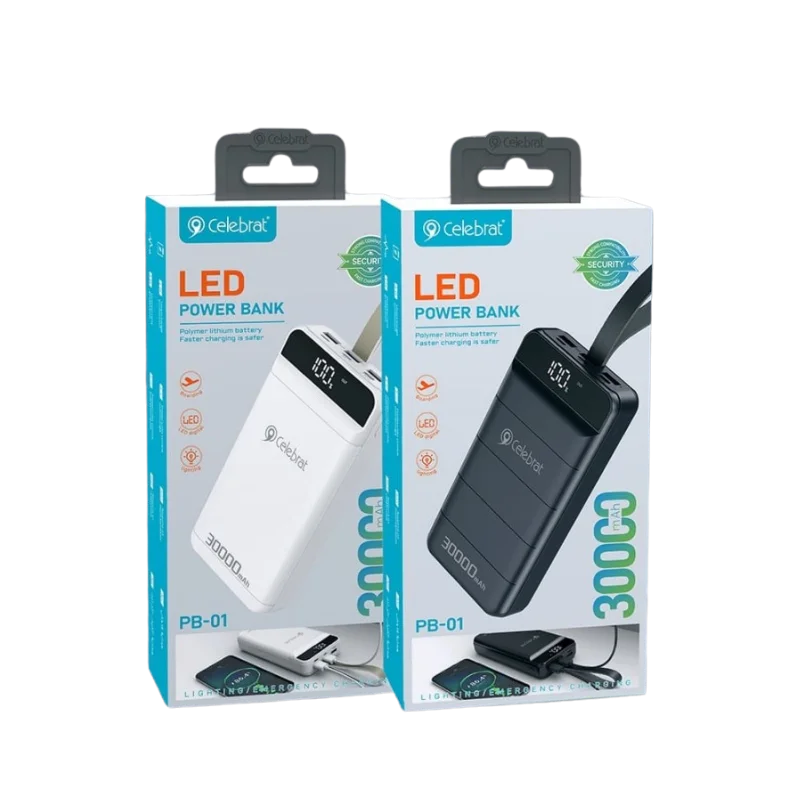 CELEBRAT POWERBANK PB-01 30000mah ՍՊԻՏԱԿ