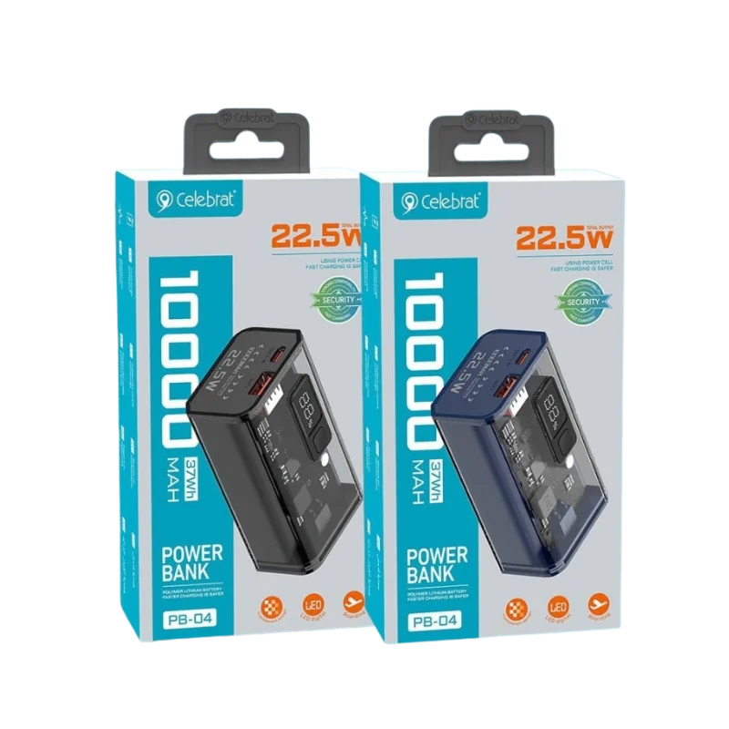 CELEBRAT POWERBANK PB-04 10000mah Սև