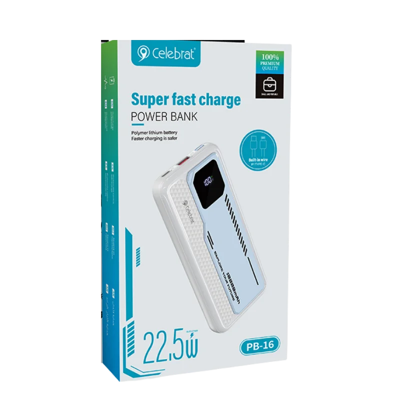 CELEBRAT PB-16 Power Bank 10000mAh White
