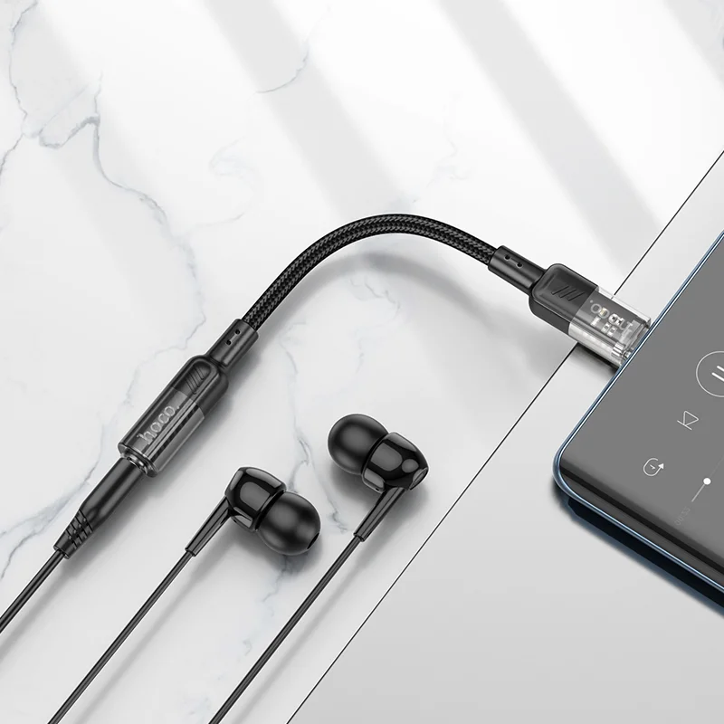HOCO Ադապտեր LS37 Type-C to AUX audio Սև 3