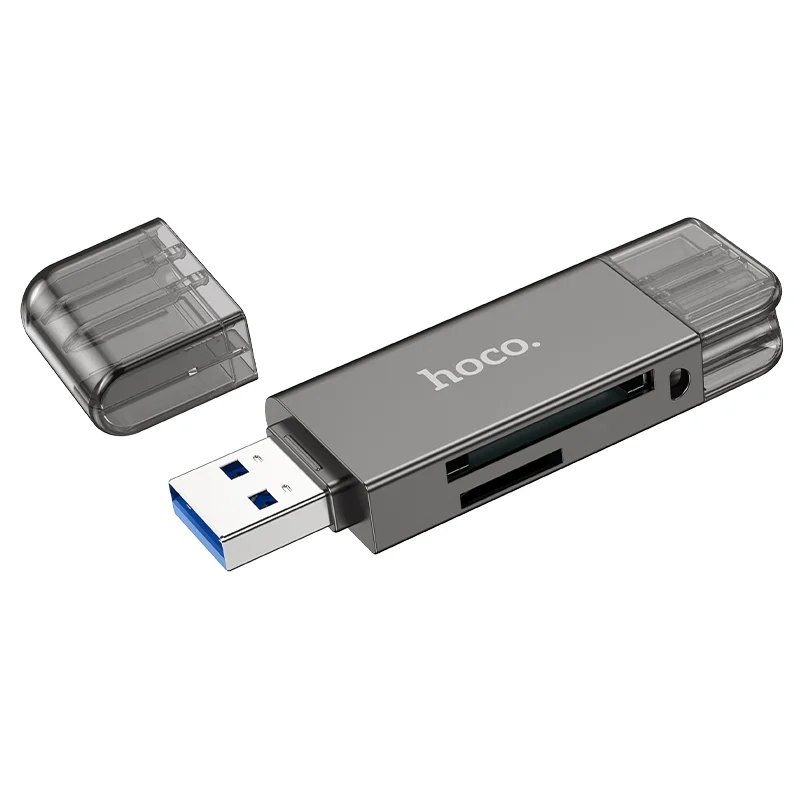 HOCO Ադապտեր HB39 USB/Type-C 3.0 Մոխրագույն 2