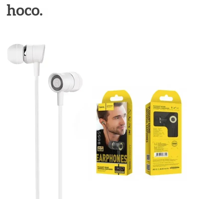 HOCO M37 Ականջակալ Փոքր Լարով Սպիտակ