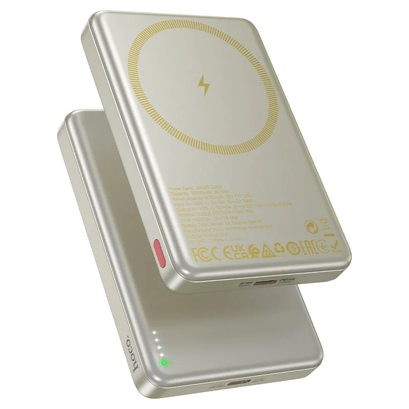 HOCO POWERBANK Q26A MAGNETIC 10000mAh ՏԻՏԱՆ ՈՍԿԻ 2