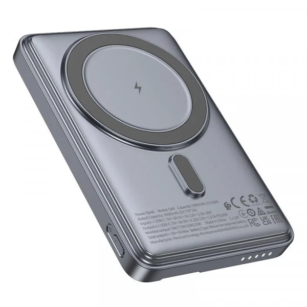 HOCO POWERBANK Q46 MAGNETIC 5000 mAh Մոխրագույն 2