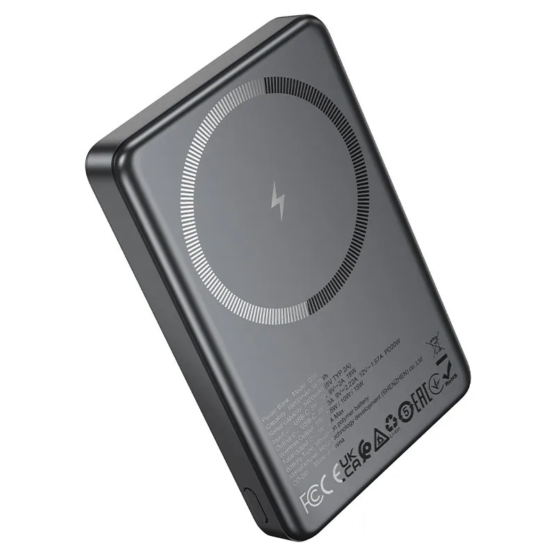HOCO POWERBANK Q34 MAGNETIC 10000 mAh Մոխրագույն 2