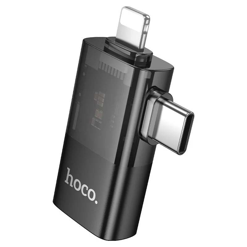 HOCO ԱԴԱՊՏԵՐ UA36E Ios/Type-c to USB OTG 2-in-1 Սև 2