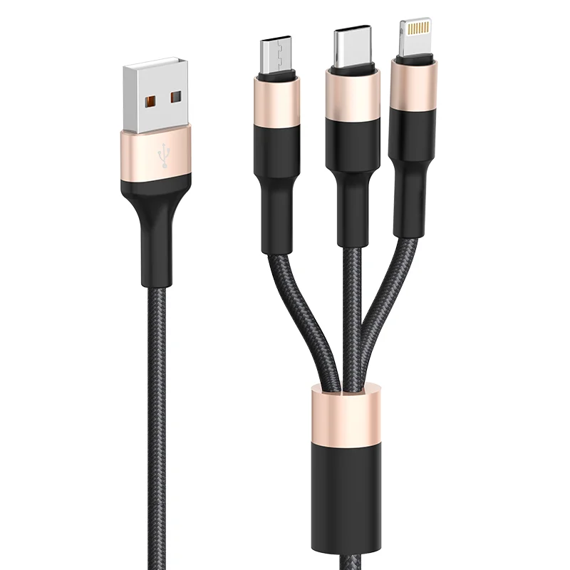 HOCO USB X26 3IN1 Սև/ՈՍԿԵԳՈՒՅՆ 2