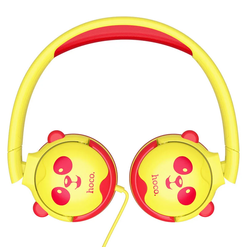 HOCO W31 Ականջակալ Մեծ Լարով Մանկական Դեղին 2