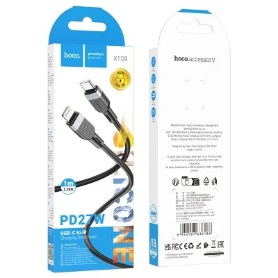 HOCO USB X109 TYPE-C TO IOS Սև