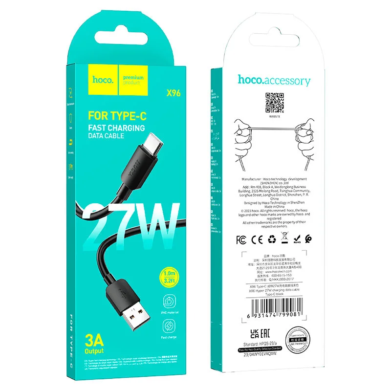 HOCO USB X96 TYPE-C Սև