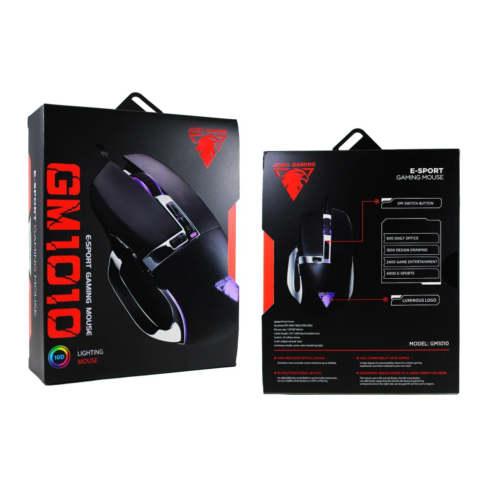 JEDEL GM1010 RGB Խաղային մկնիկ (Սև)