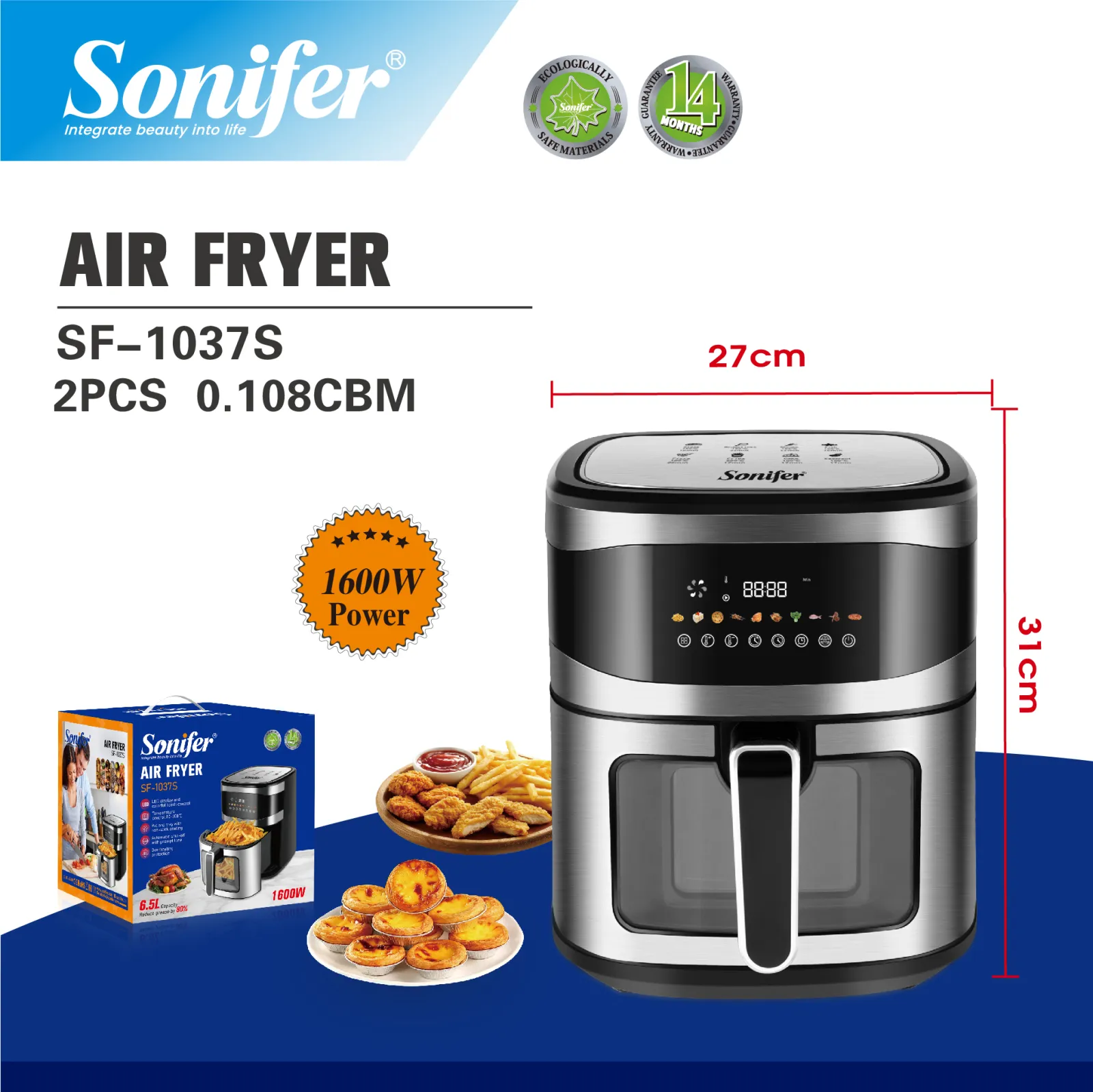 SONIFER SF-1037S Աերոգրիլ 6․5Լ 3