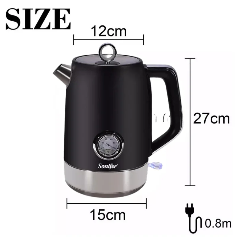 SONIFER SF-2086 Էլեկտրական թեյնիկ, սև, 1.7լ 3