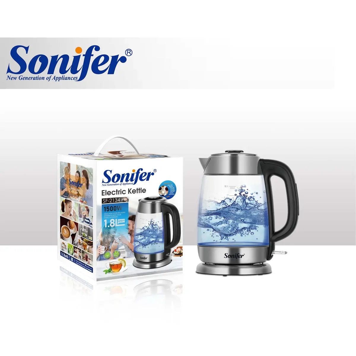 SONIFER SF-2134 Էլեկտրական թեյնիկ, 1.8լ