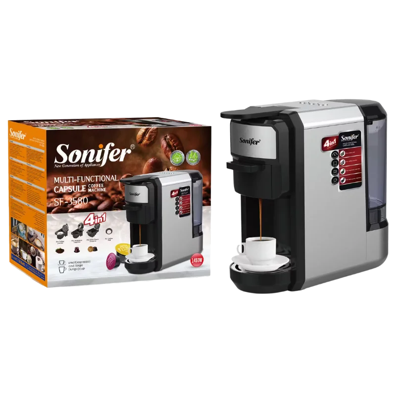 SONIFER SF-3580 Բազմաֆունկցիոնալ Կապսուլային Սրճեփ 4-ը 1-ում