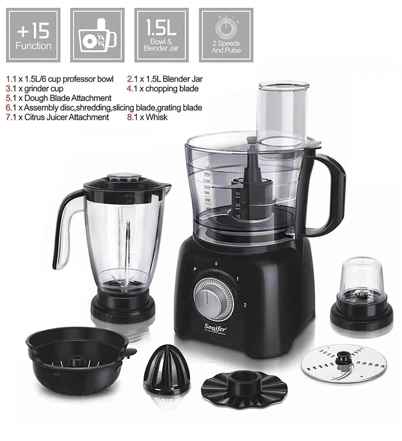 SONIFER SF-8027 Բլենդեր 9-ը 1-ում 3