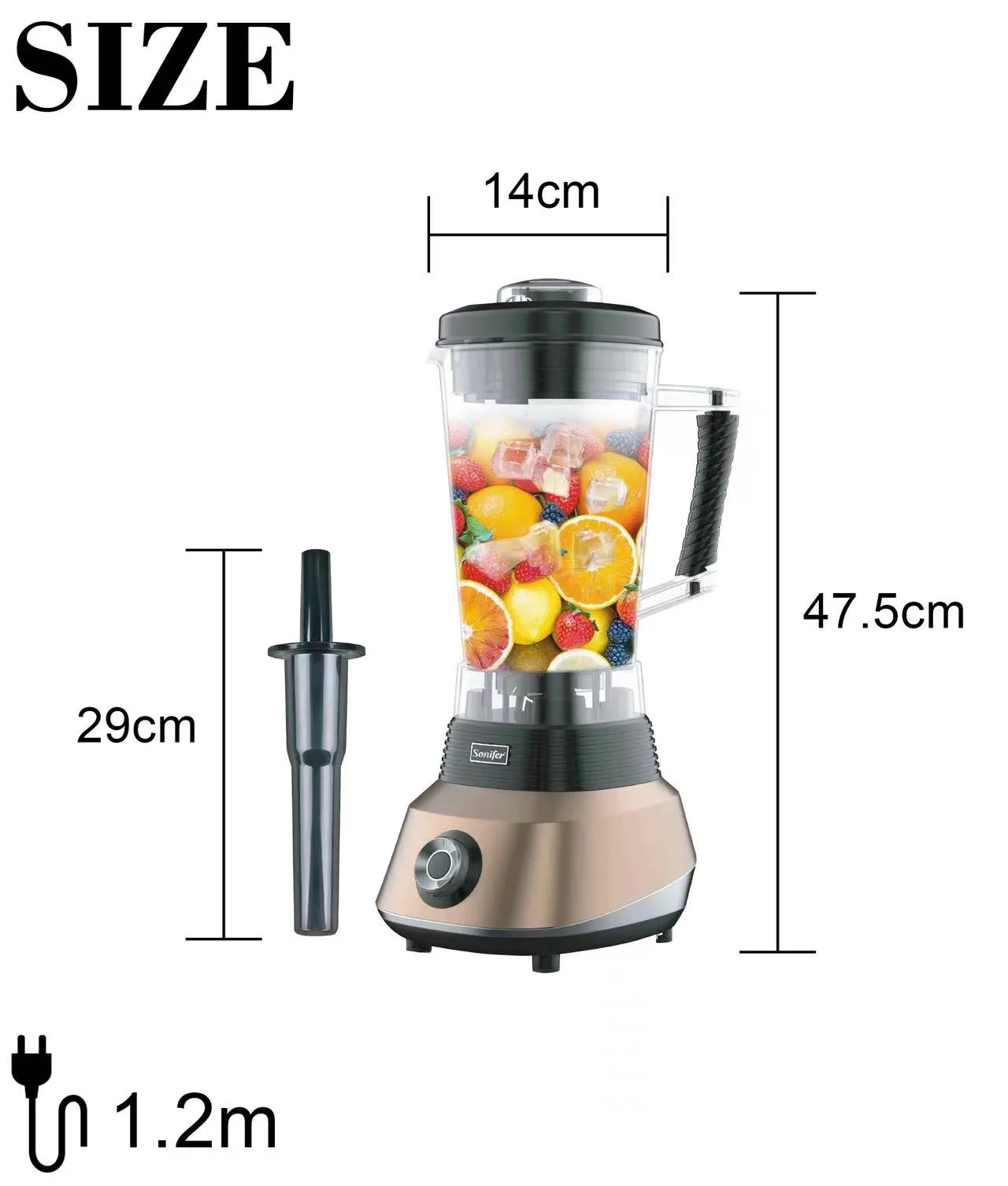 SONIFER SF-8071 Բլենդեր Ոսկեգույն 2