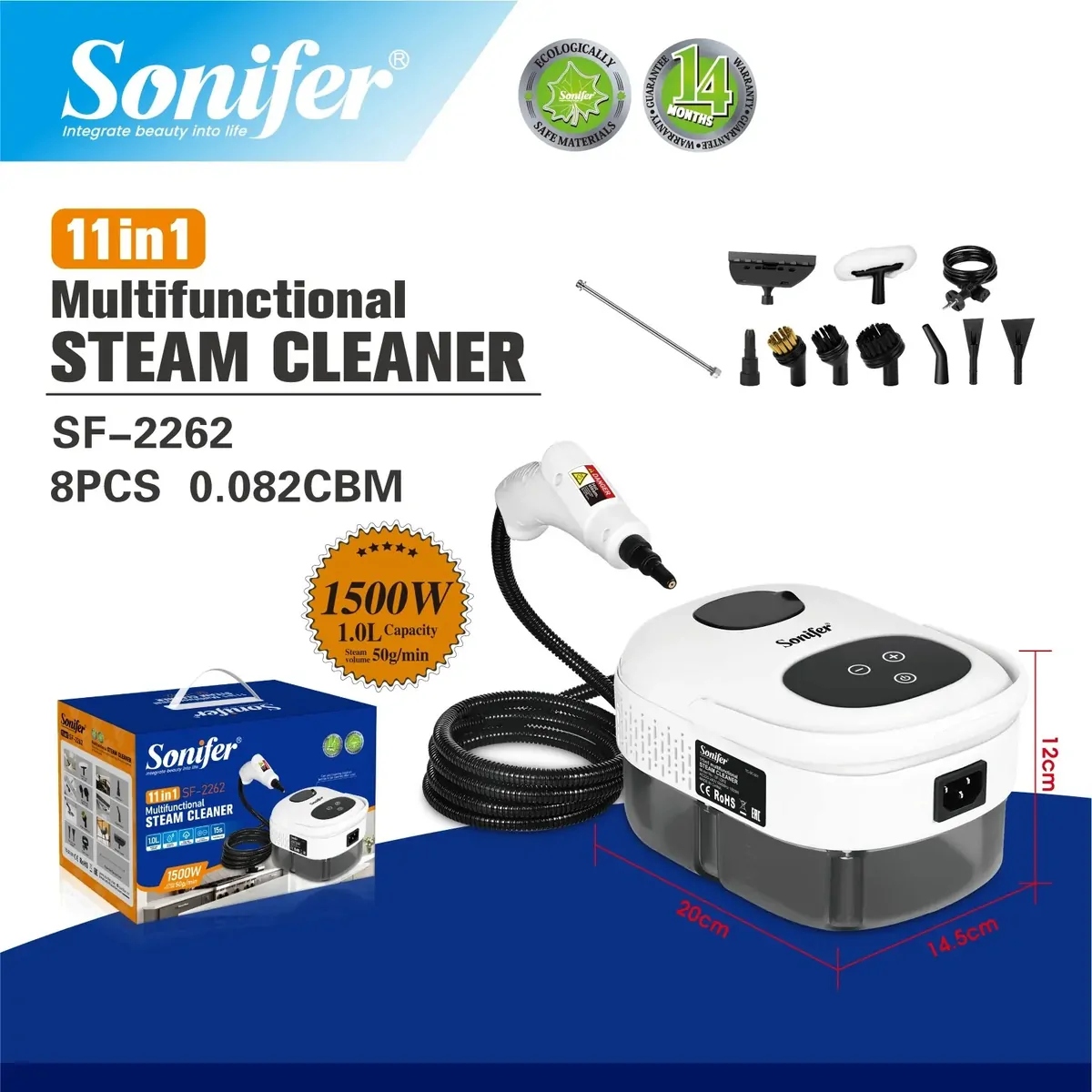 SONIFER SF-2262 Գոլորշիով մաքրող սարք 3
