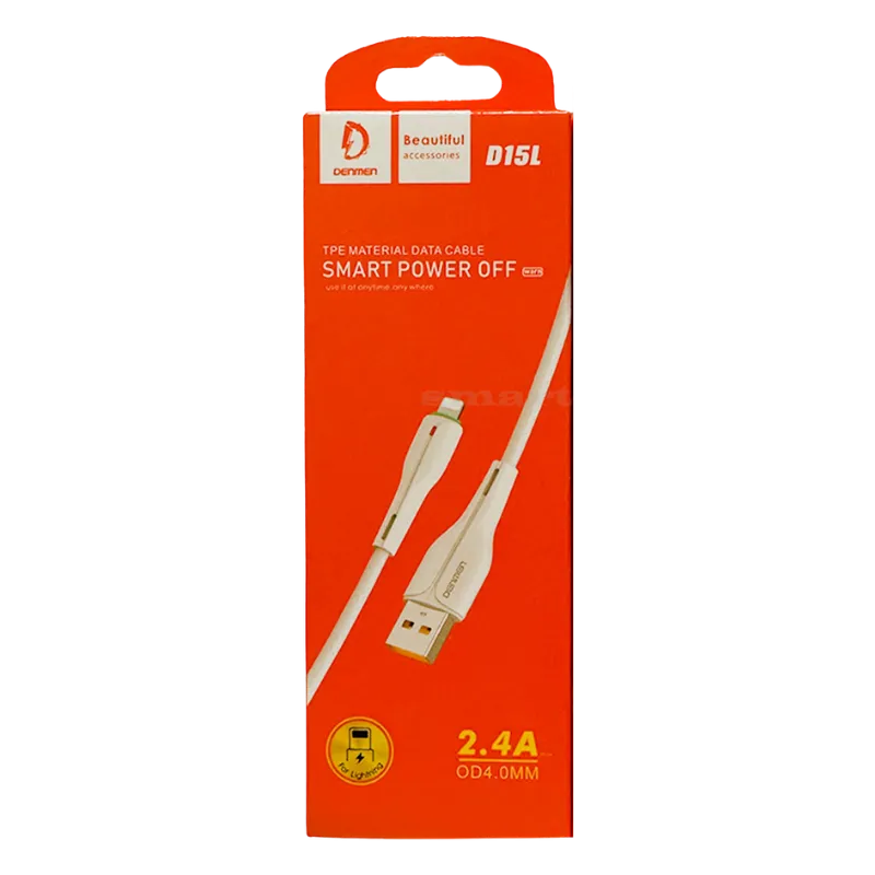 VDENMENV D15L iOS USB Լար Սպիտակ