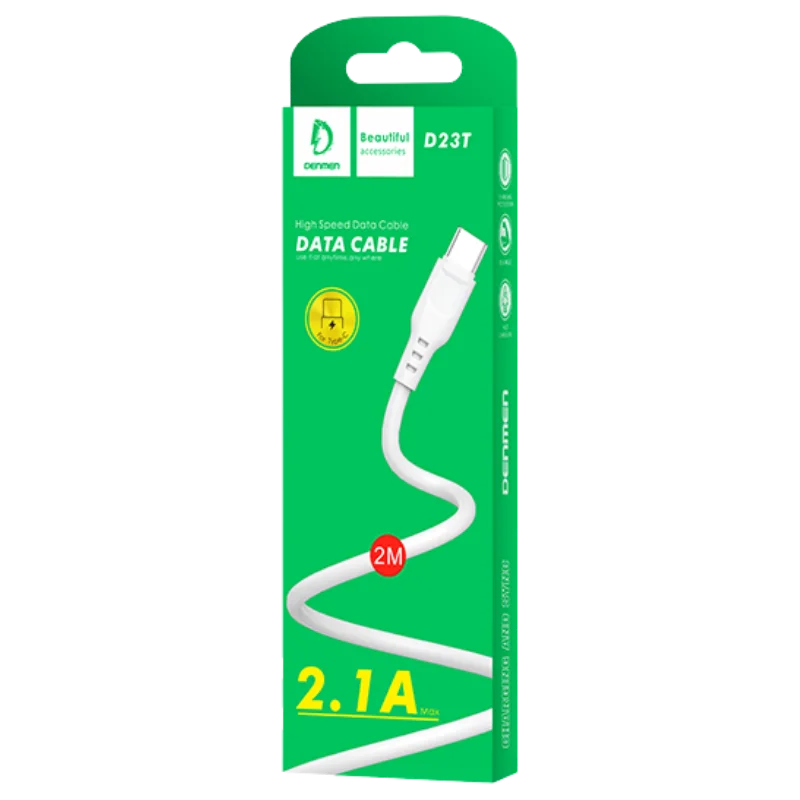 VDENMENV USB D23T Type-C Սպիտակ 2M