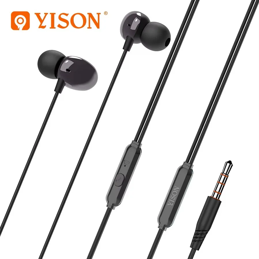 YISON X5 Ականջակալ Փոքր Լարով Սև 2