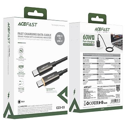 ACEFAST USB C23-03 Type-C to Type-C Սև