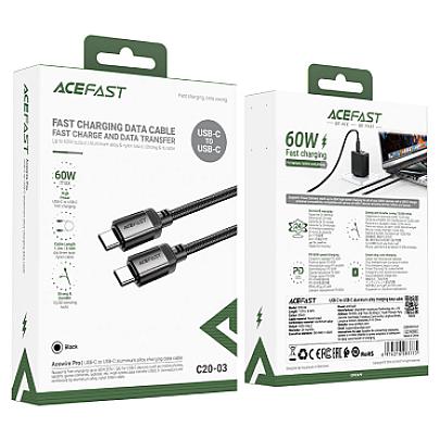 ACEFAST USB C20-03 Type-C to Type-C Սև