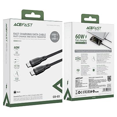 ACEFAST USB C8-03 Type-C to Type-C Սև