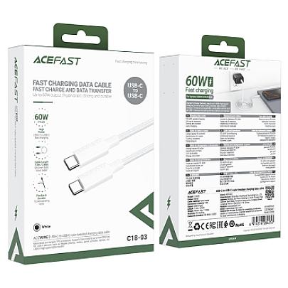 ACEFAST USB C18-03 Type-C to Type-C Սպիտակ