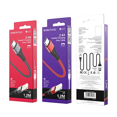 Լիցքավորման Լար  Micro-USB | BOROFONE BU11-սև