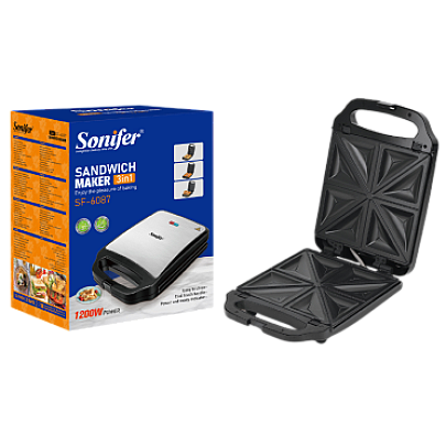 Sonifer Sf-6087 Գրիլ/Սենդվիչ/Վաֆլի պատրաստող սարք 3-ը 1-ում