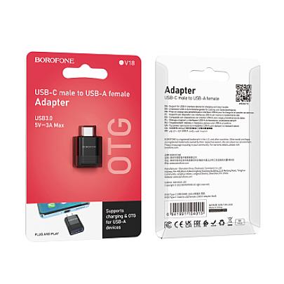 BOROFONE OTG BV18 TYPE-C TO USB/USB 3.0 Սև