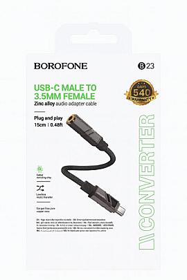 BOROFONE OTG BV23 USB TO AUX Սև